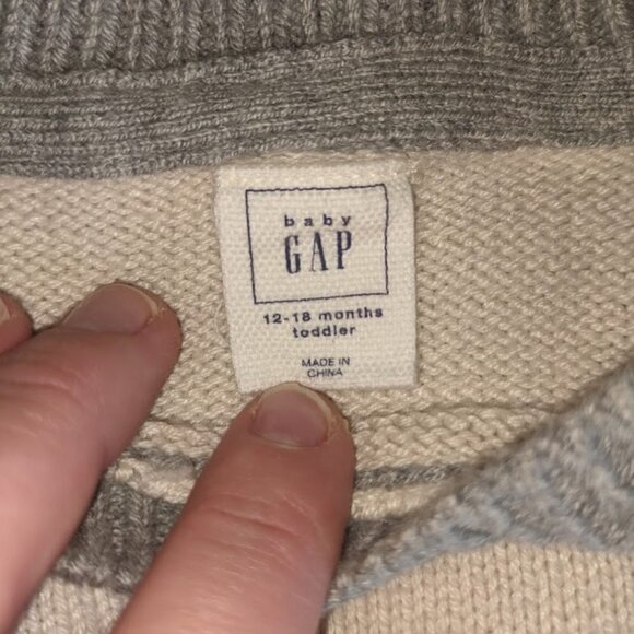 BabyGap Penguin Ivory Knit Sweater Toddler Size 12-18 Months - Picture 4 of 5